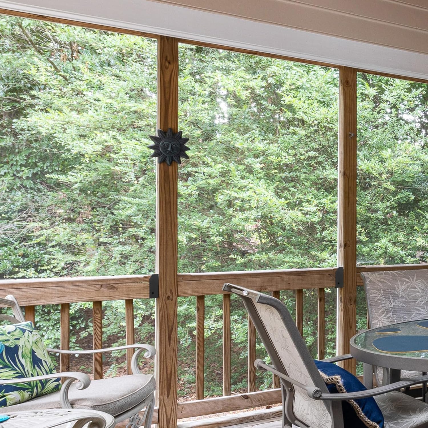 60 Pack 2x4 Deck Railing Brackets, 18-Gauge Steel Black Powder Coated Fence Rail Connectors for Wood Post, Indoor & Outdoor Use (Screws Not Included)