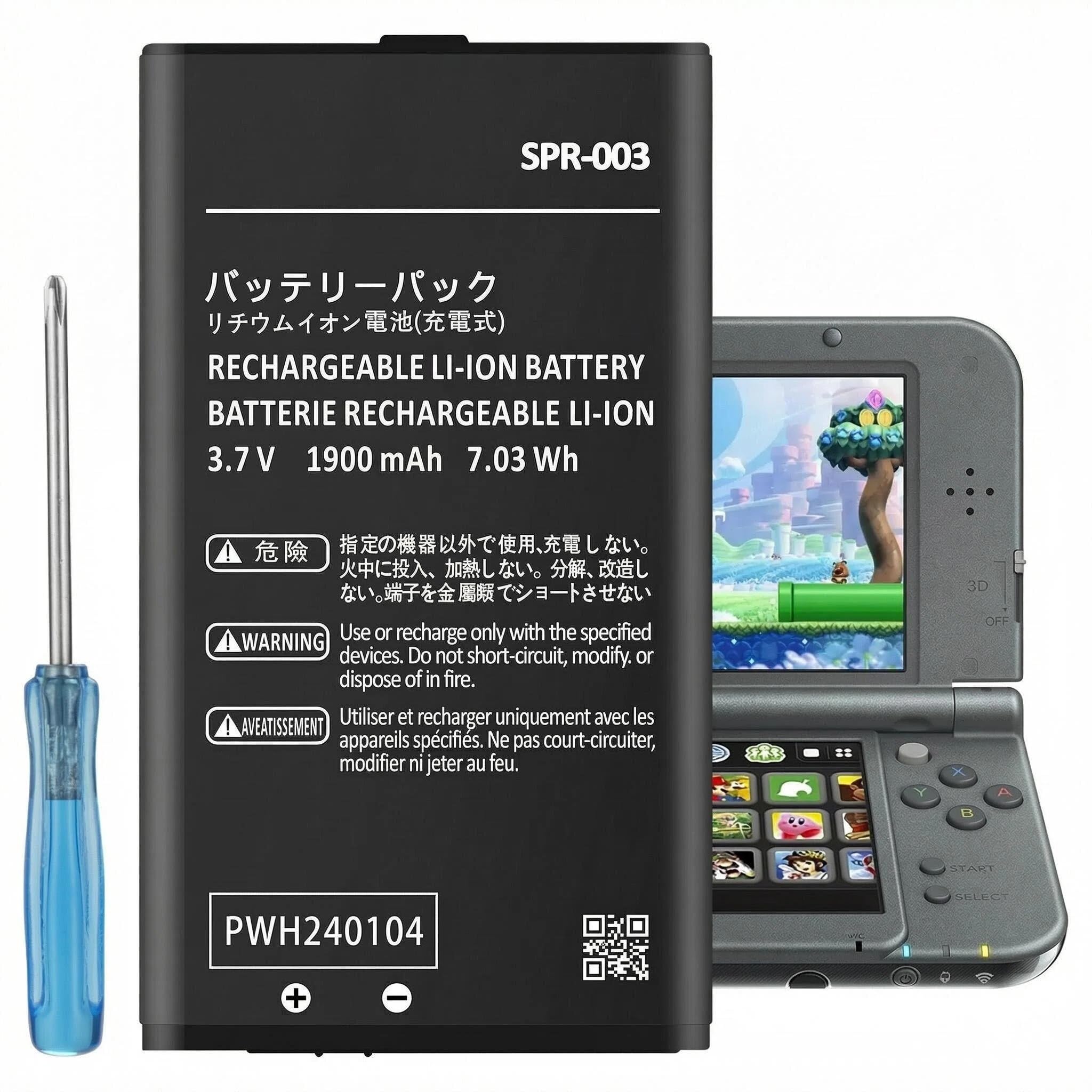 Amazon.com: JUBOTY 3DS XL Battery, 1900mAh Ultra High Capacity SPR