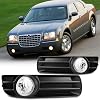 Driving Fog Lights Compatible with Chrysler 300 2005-2010 with H10 12V42W Bulbs Fog Lamps Assembly Replacement Included Wiring Kits & Switch- 1 Pair Clear Lens