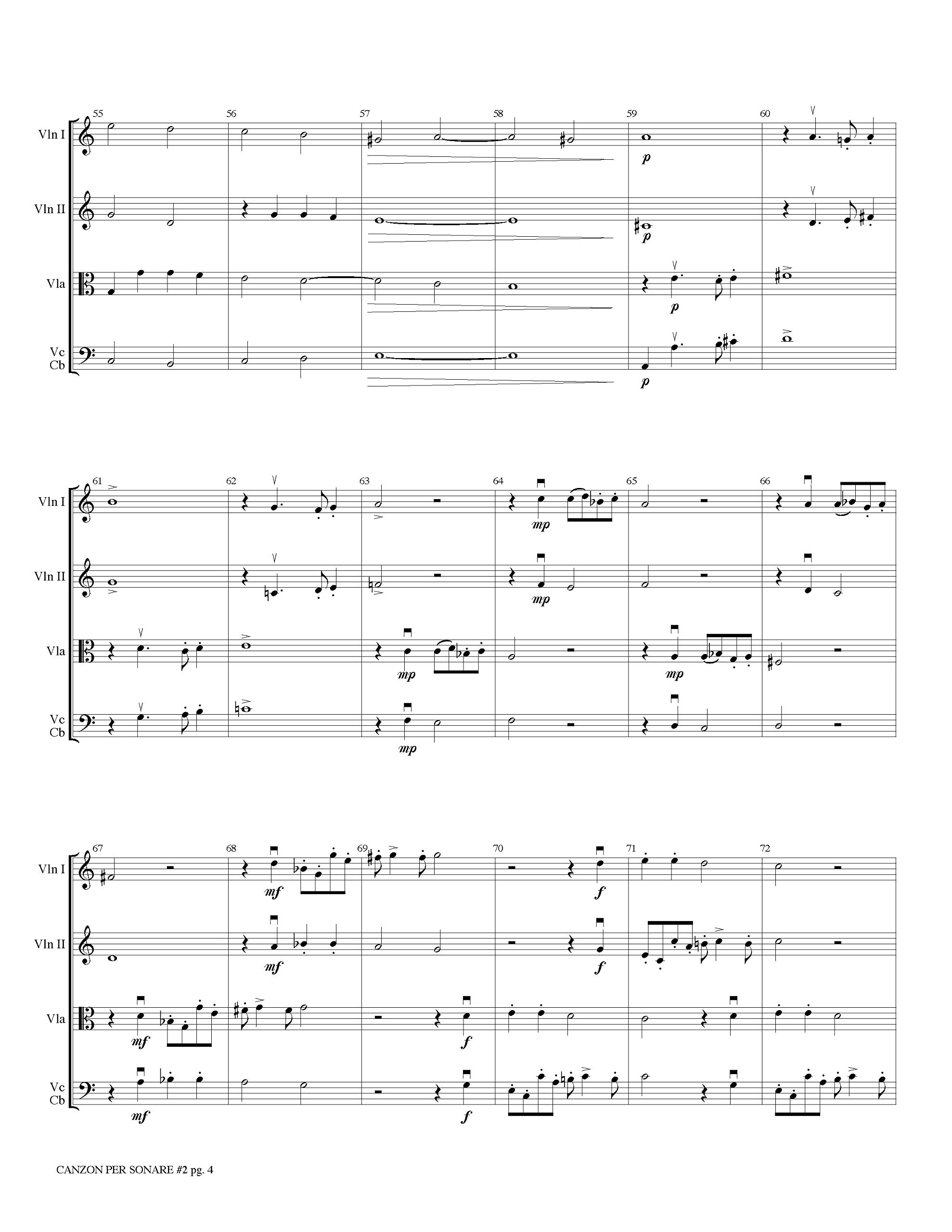 Canzon per Sonare #2: String Orchestra: Grade 2: Score & Parts