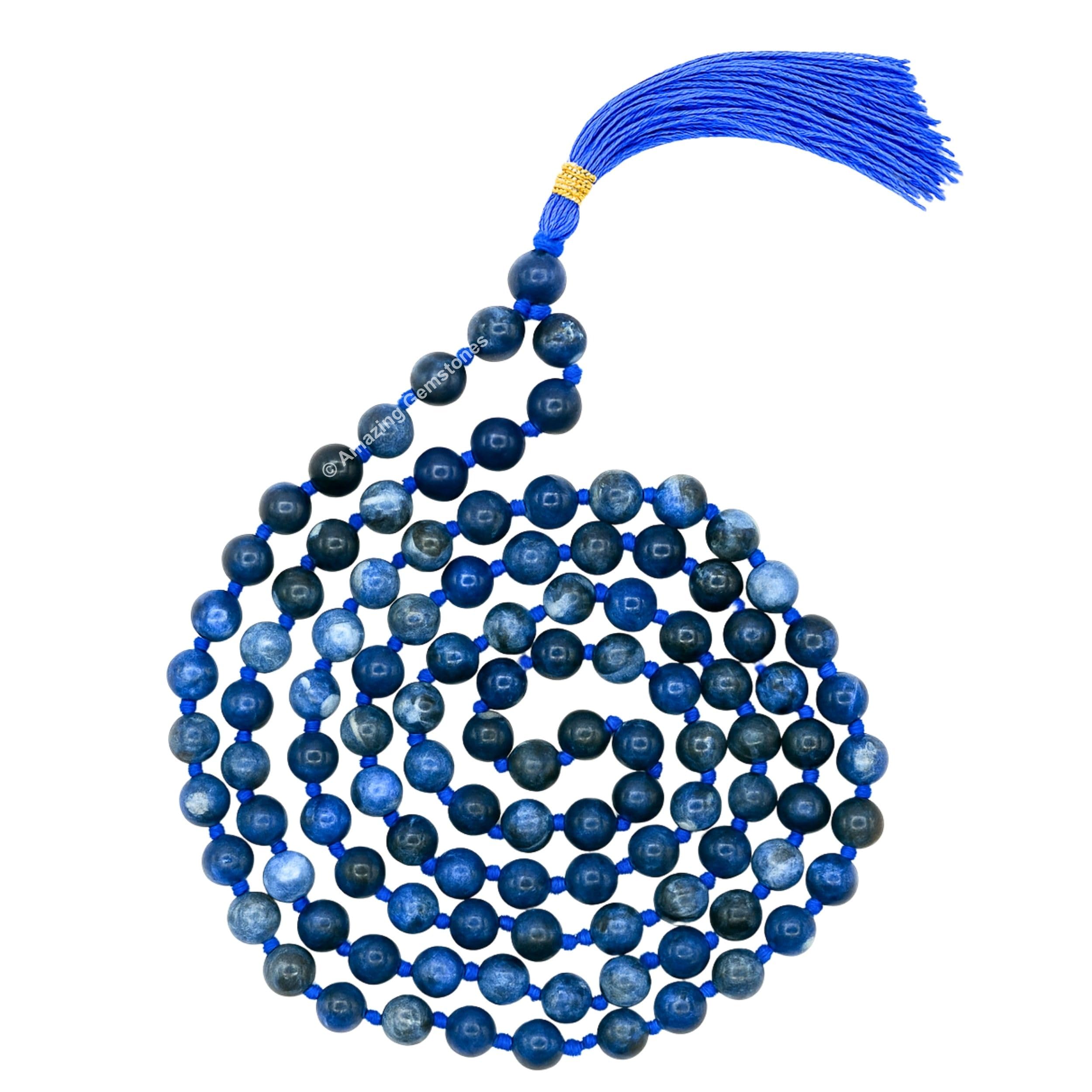 Amazing Gemstone Japa Mala 108 Prayer Beads Necklace and Wrist Mala Bracelet for Meditation