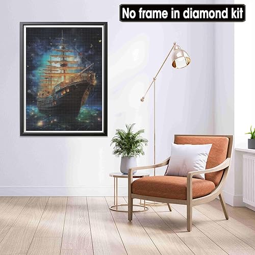 Miniatura 4 de LOMSIOY Kit de pintura de diamante para adultos, pintura con arte de diamantes, mundo submarino, taladro completo redondo, diamantes de imitación,