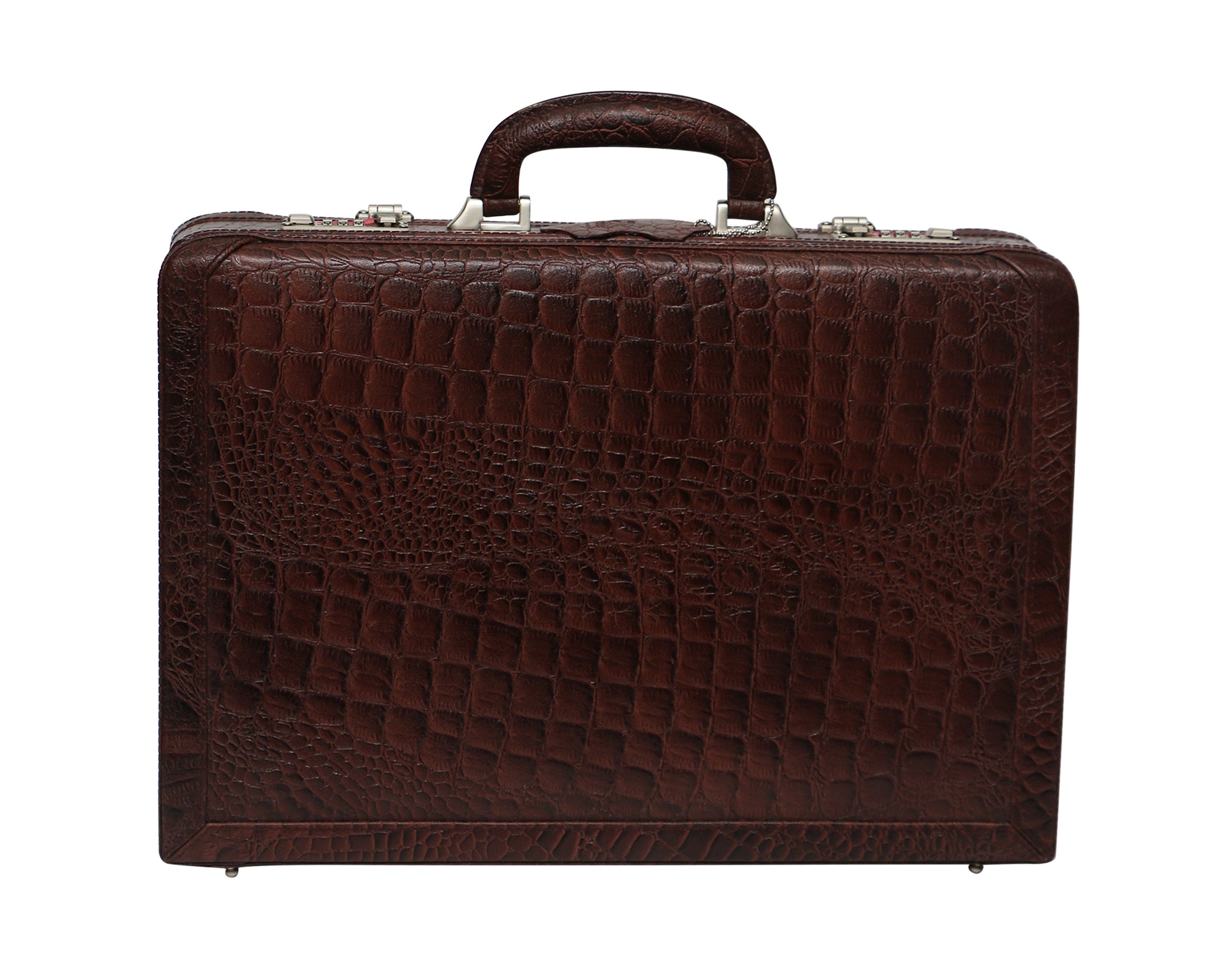Genuine Leather Briefcase Laptop Compartment Expandable Features High-Security Combo Number Lock Briefcase Bag for Men Office Color-image-29
