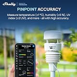 Ecowitt WS90 Powered by Shelly - Bluetooth & Zigbee Stazione Meteorologica Intelligente 7-in-1, UV e Misurazione della Radiazione Solare, Irrigazione e Giardinaggio, Rilevamento Pioggia Aptico, IPX5 - 3