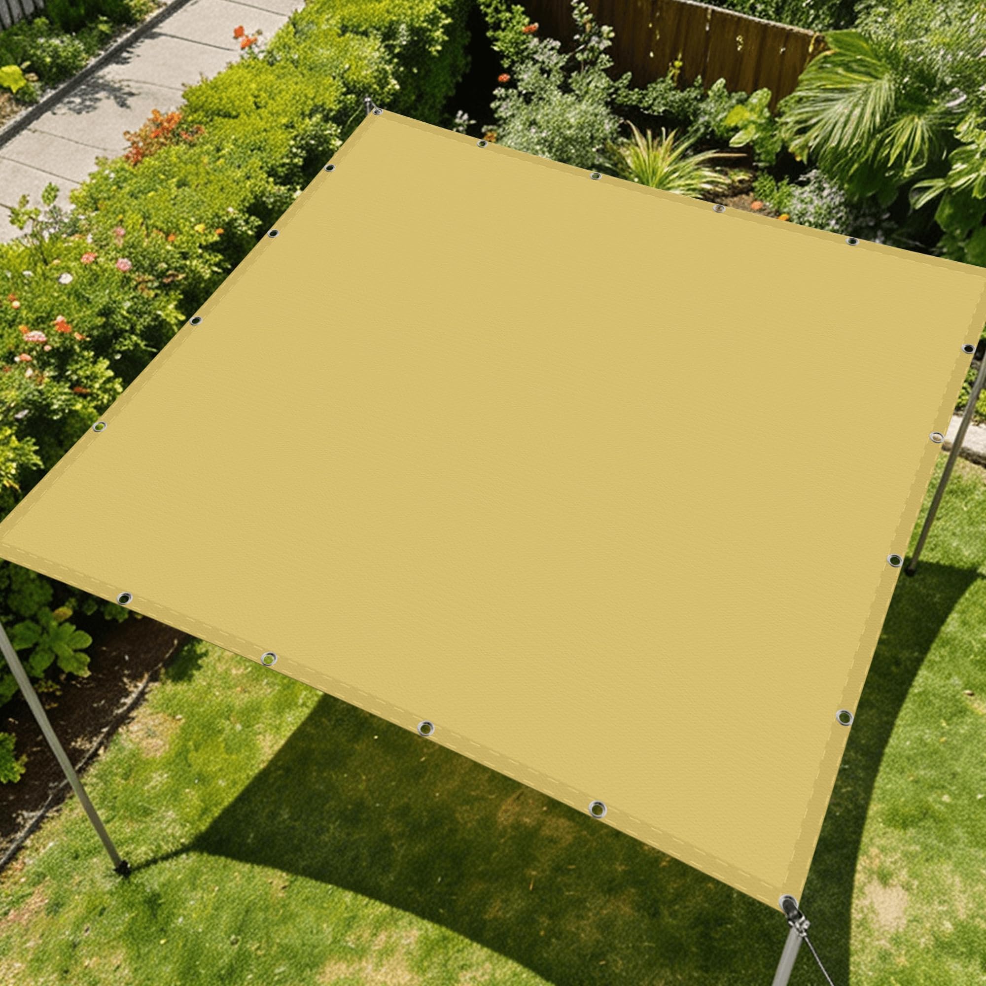 Toile d'ombrage brise-vue contre le vent et le soleil de terrasse