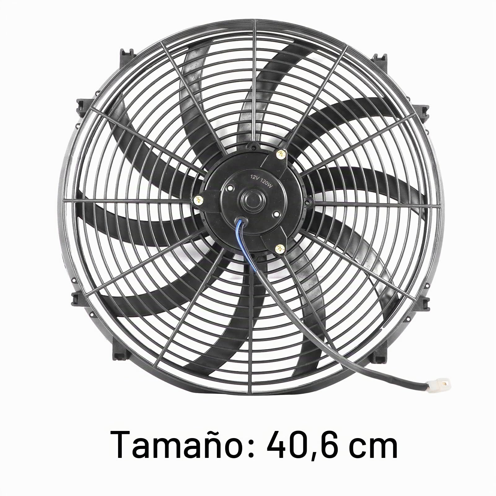 Ventiladores de motor, ventilador eléctrico para aire acondicionado de coche, 16 pulgadas, 10 cuchillas, reemplazo de modificación de empuje y tracción para camiones, RVs DC 12V