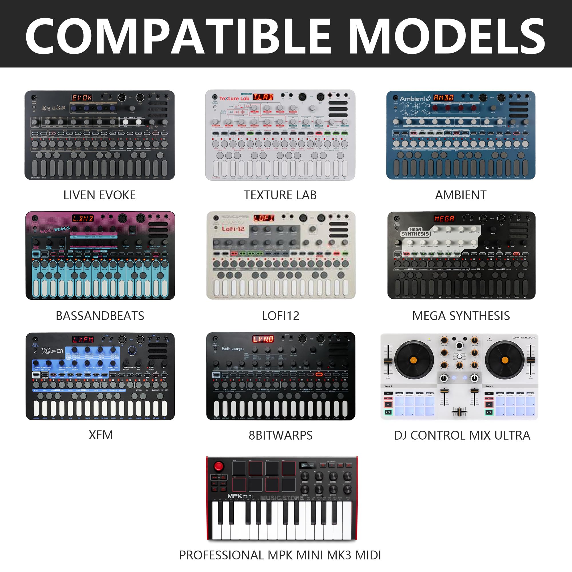 Musiin DJ-Controller-Hülle, kompatibel mit Hercules DJControl Mix Ultra, Hartschalenschutz mit zwei Reißverschlüssen, Netztasche und komfortabler Griff für DJ-Live-Shows und Reisen (Grau)