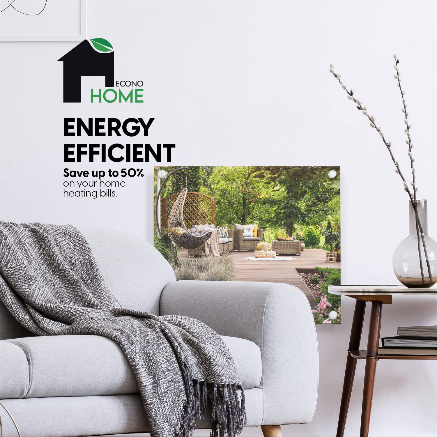 Snapklik.com : EconoHome Wall Mount Space Heater Panel