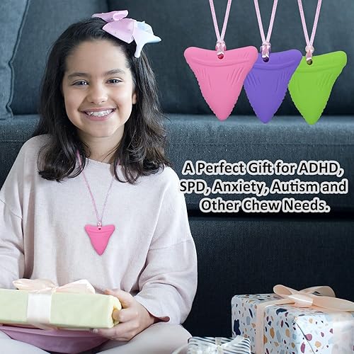 Miniatura 7 de Juguetes sensoriales para masticar para niños autistas niñas motor oral de silicona que ayuda a masticar para niños necesidades sensoriales reduce