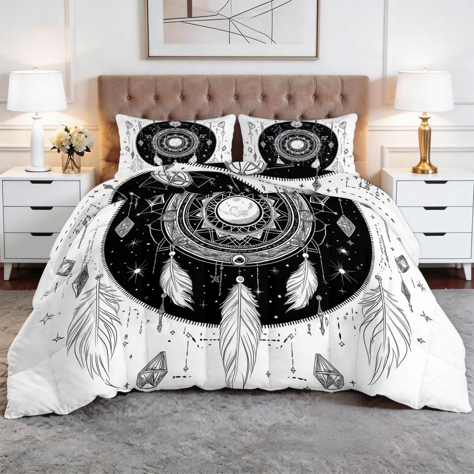 Couette sans Housse 240x260 cm Réversible pour Finir les Corvées