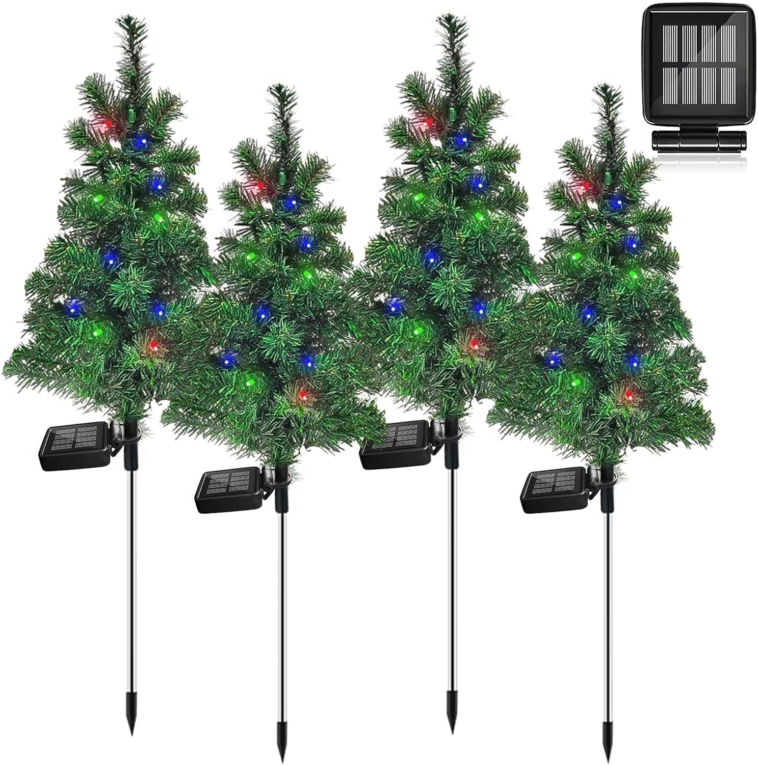75cm Multicolor Solar Christmas Tree Garden Stake Lights