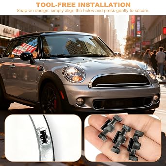 12PCS Front Headlight Molding Trim Clips, MINI Cooper R55 R56 R57 R58 R59 | R60 R61 F54 F55 F56, Headlights Bezel Mounting Frame Fasteners Replacement 51132752145