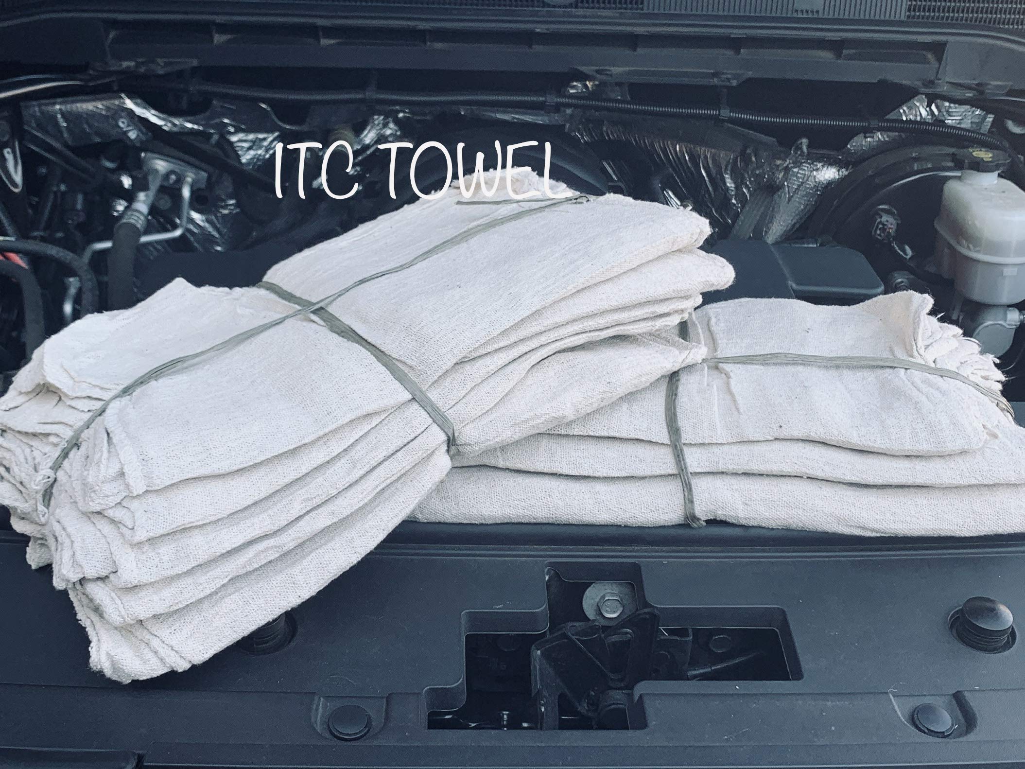 ITC 2500 Natural Shop Towels Rags Superior Auto Mechanic Shop Rags 14x14 inch