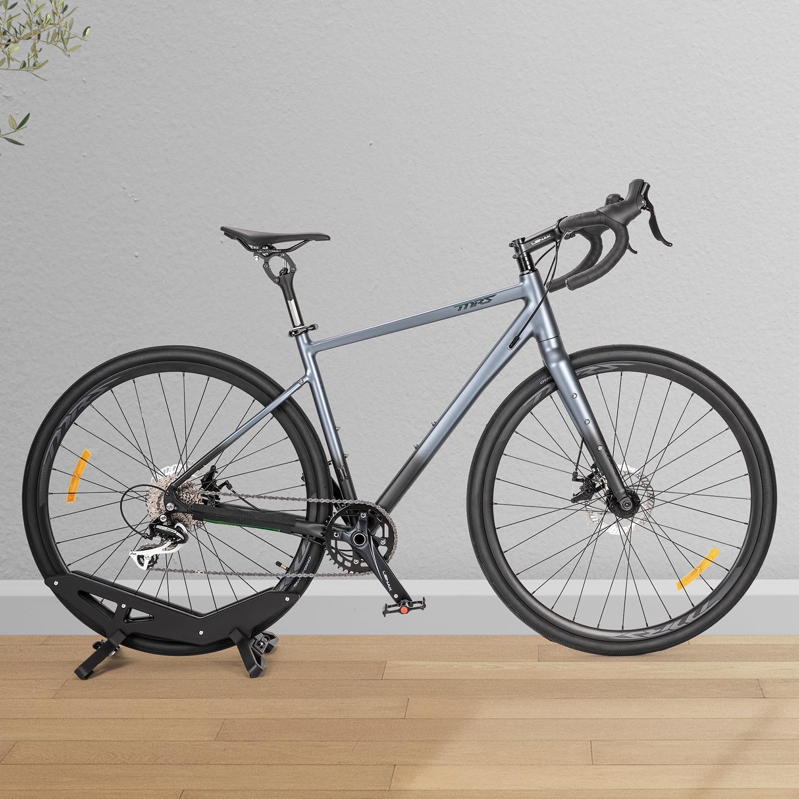 Support de vélo universel pour vélo de montagne/vélo de route - Compatible avec les pneus de 30 à 80 mm de large - ABS avec pieds en caoutchouc (capacité de charge de 20 kg)