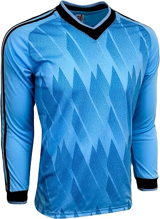 Just 4 Kicks Boys Goalkeeper Jersey, Elbow Padded Goalie Shirt Campeon Youth Sizes