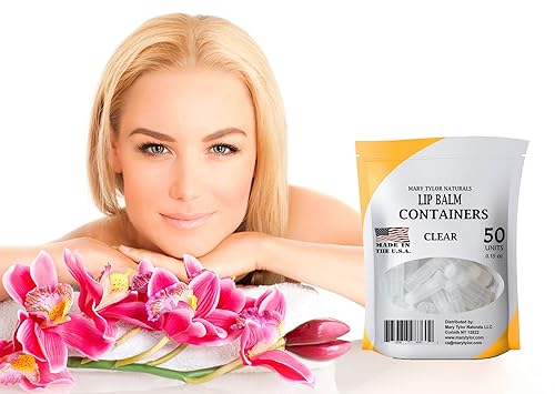 Miniatura 2 de 50 recipientes redondos transparentes para bálsamo labial, sin BPA, fabricados en Estados Unidos, 100% libre de BPA, con tapas transparentes para