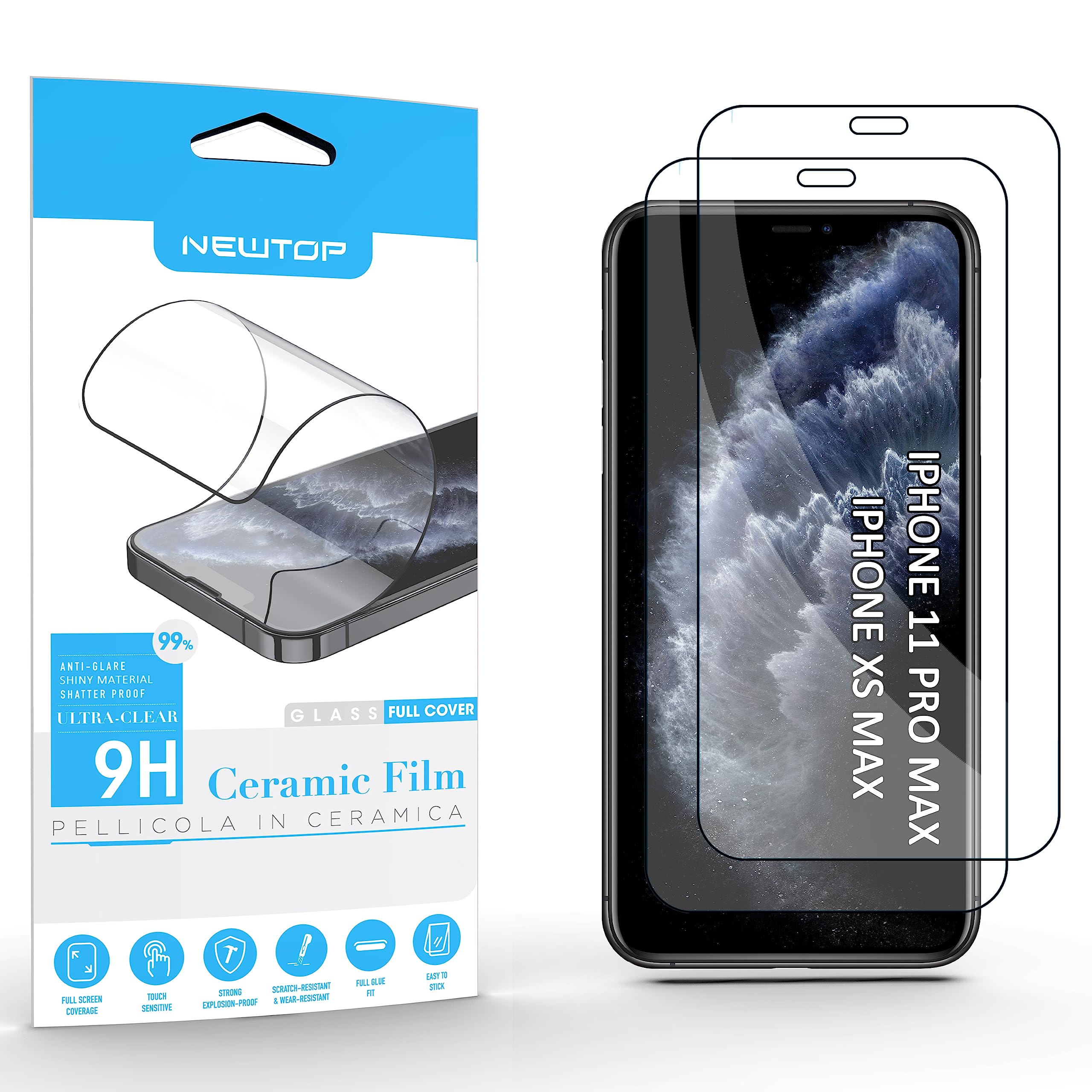 Pellicola protettiva in vetro temperato/morbido per Apple