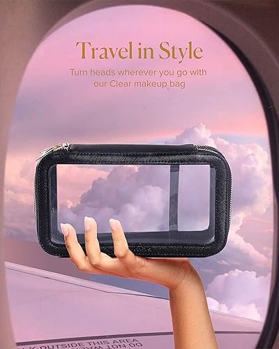 Miniatura 2 de Bolsa de maquillaje de viaje, bolsa de maquillaje transparente, aprobada por la TSA, bolsa de aseo para mujeres que viajan, bolsa de viaje de