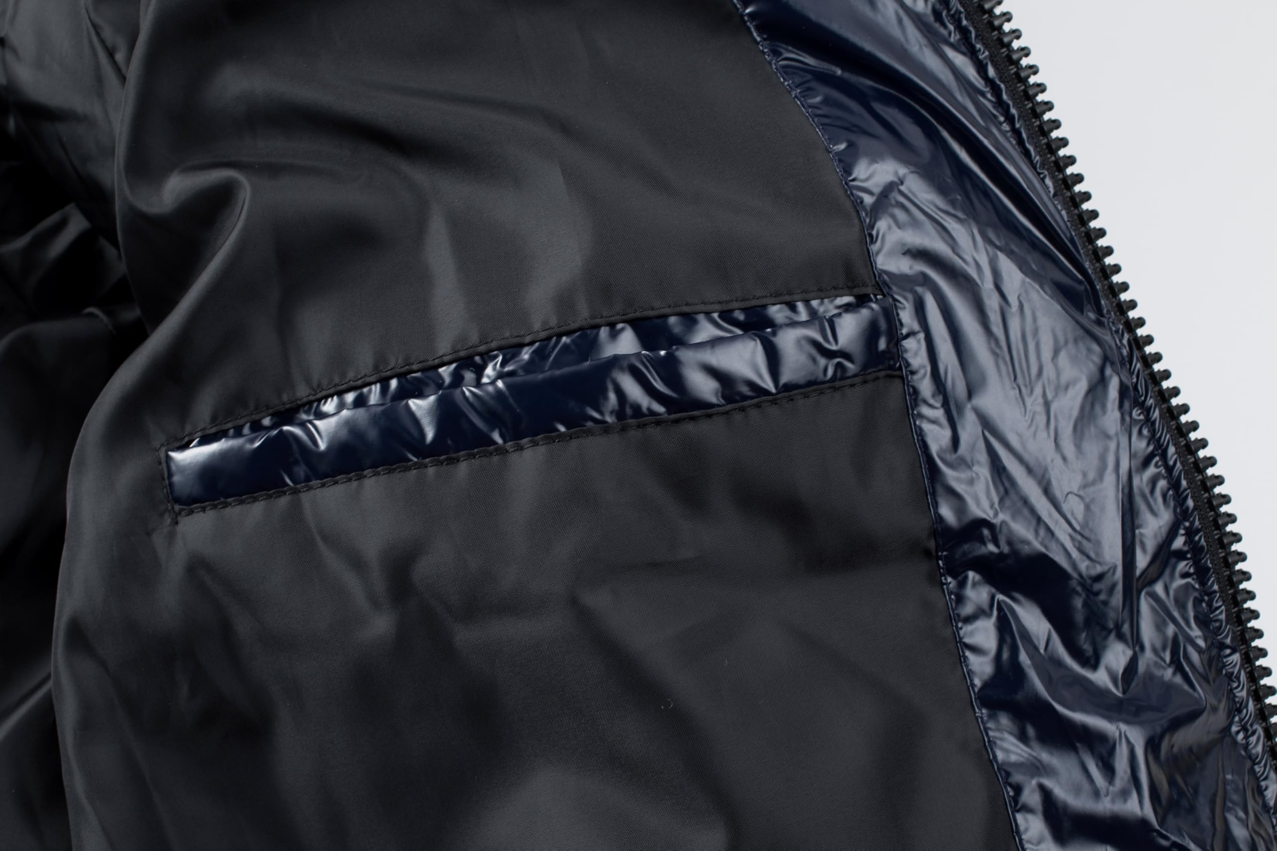 TONY BACKER Veste courte veste d'hiver brillante pour homme coupe-vent imperméable avec capuche amovible avec fermeture éclair