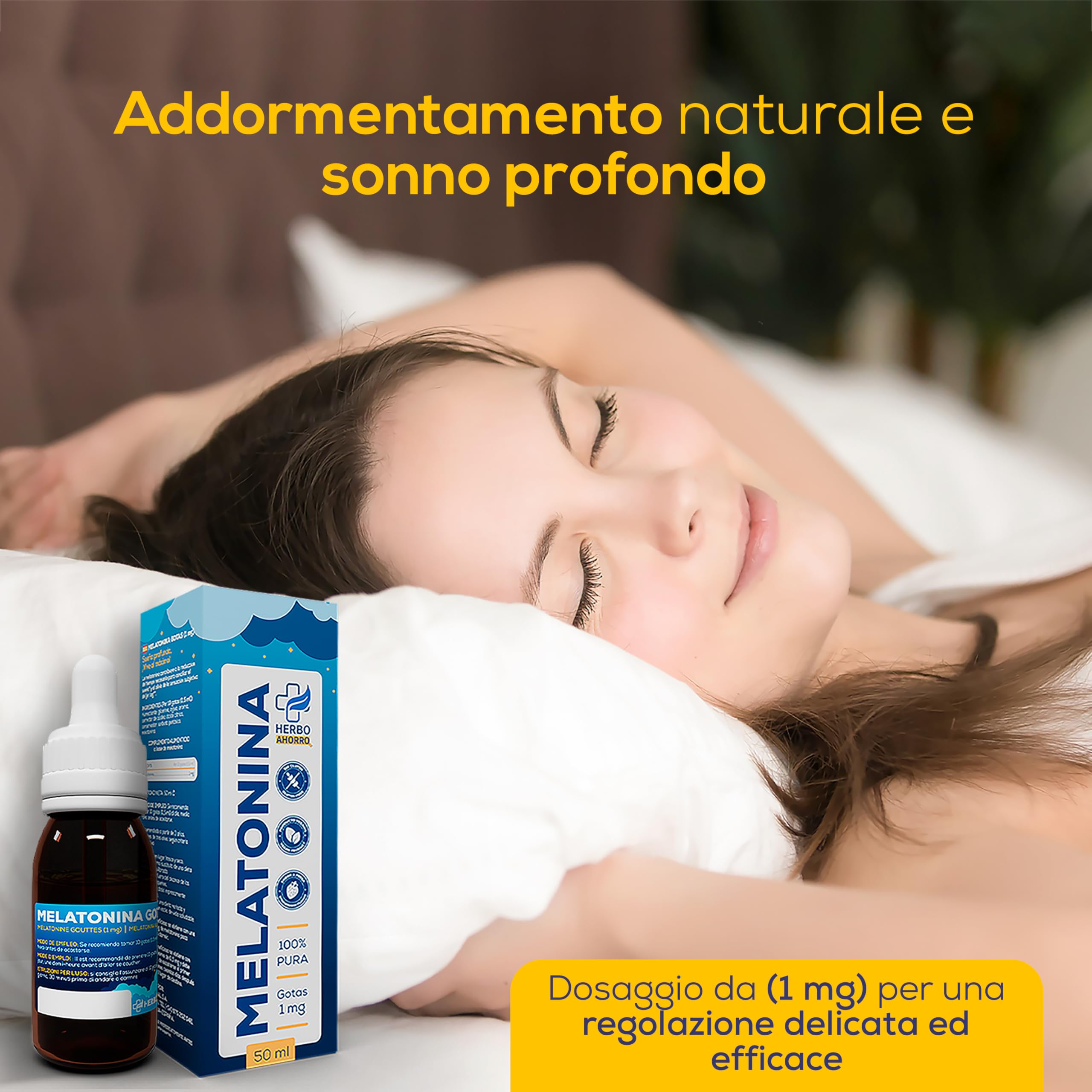 Melatonina gocce bambini e adulti - Melatonina 1mg senza effetto rebound, favorisce un sonno dolce, prolungato e profondo - Riposo rigenerante, risveglio senza sonnolenza - Gusto fragola - 50ml