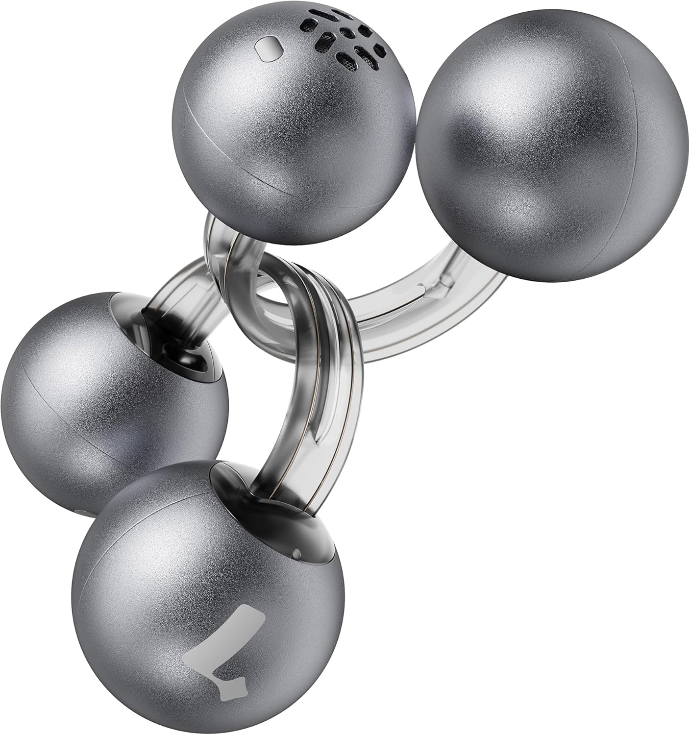 Lytmi CozyClip D1 Open Clip Earbuds, showing their unique design with two spherical components connected by a clear clip.