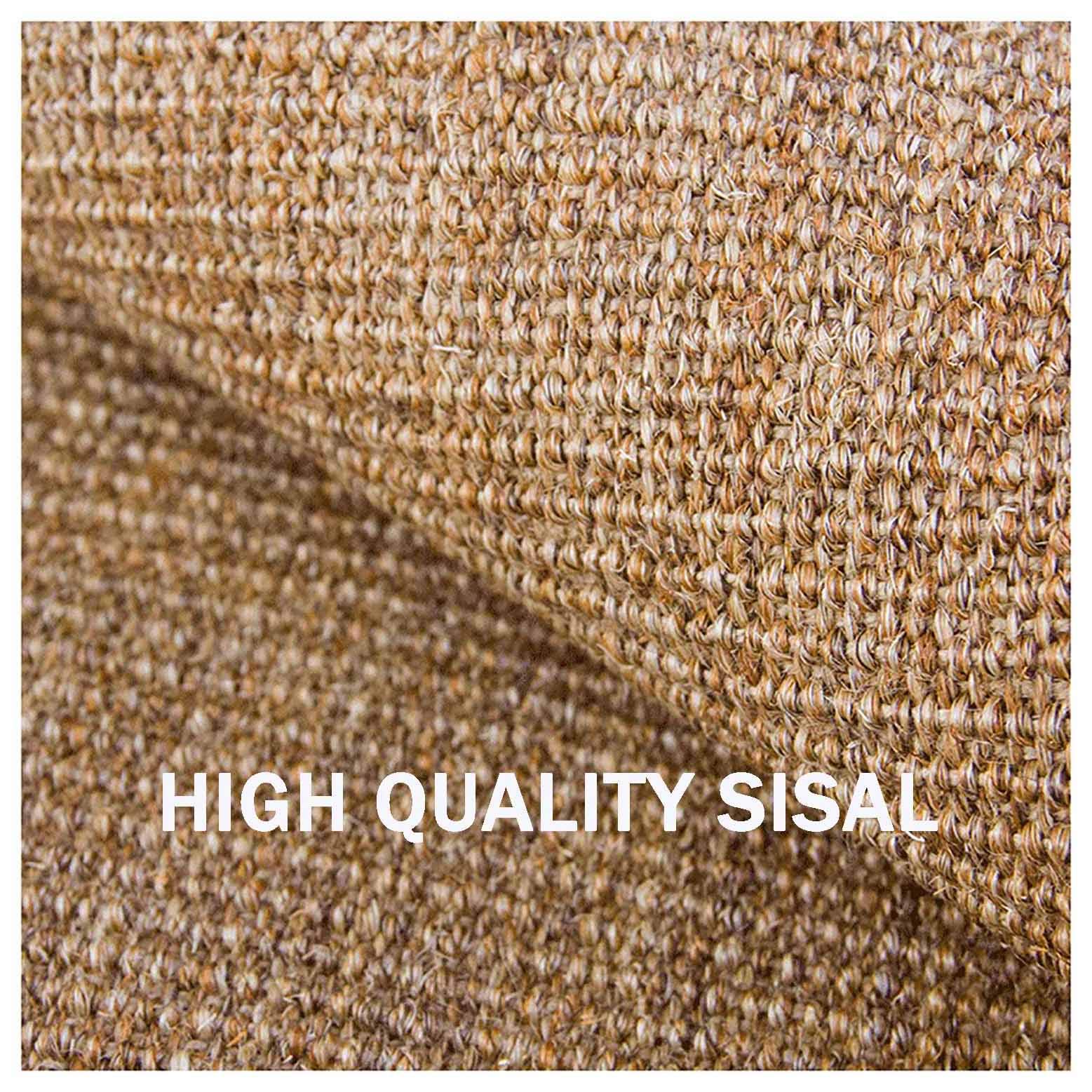 Sisal Runder Teppich rutschfeste Unterlage Handgefertigter Balkon Für Den Heimgebrauch Innen- Oder AußEnbereich Klobig Strukturiert Jutetami-Läuferteppich 80 90 100 110 cm Beige