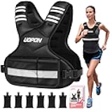 Adjustable Weighted Vest for Women, 6-12 Lbs Rucking Vest with 6 Ironsand Weights, Great Weighted Vest with Plus Pockets & Reflective Strips for Running, Walking, Workout and Strength Training