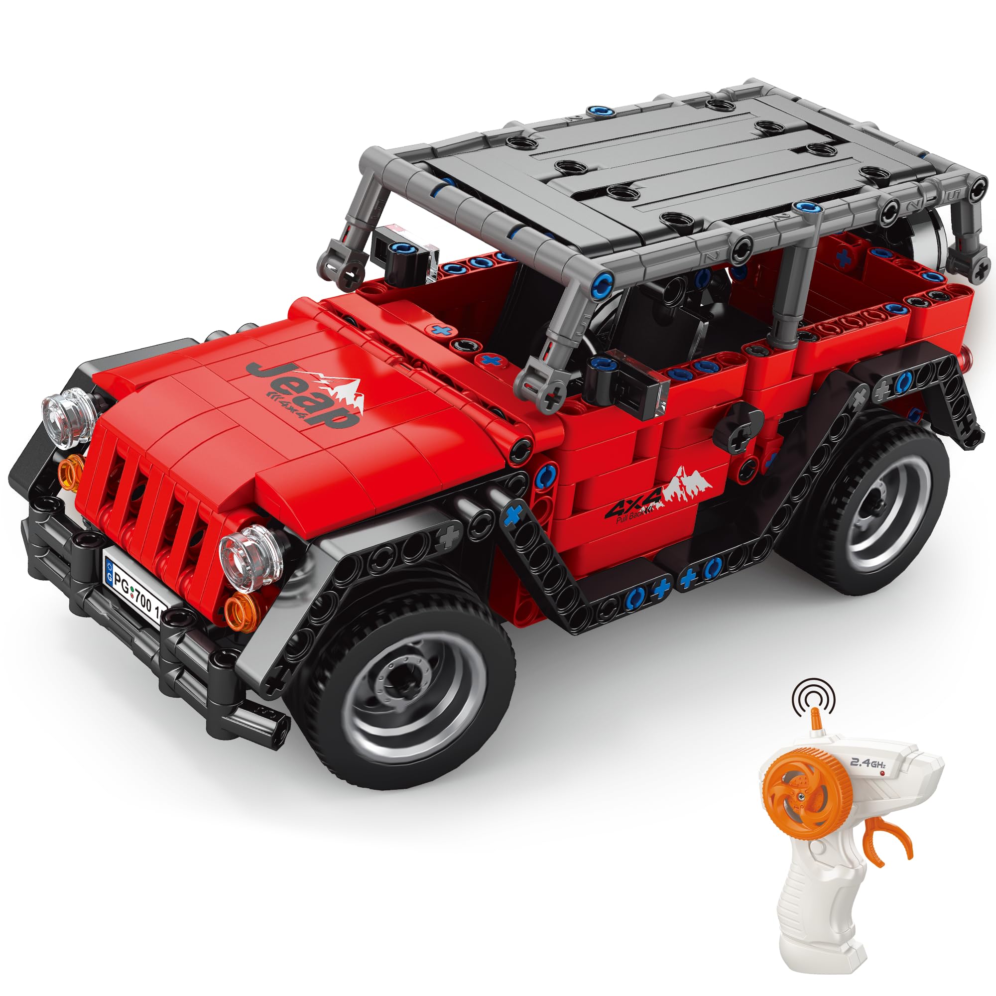 belodoro Building Blocks RC Super Car with LED Lights, Remote Control 1:16 Speed Car, Toys Vehicle, Construction Toys, Gift for Boys and Girls Over 6 Years Old, Present for Kids Age 6+, 70015D