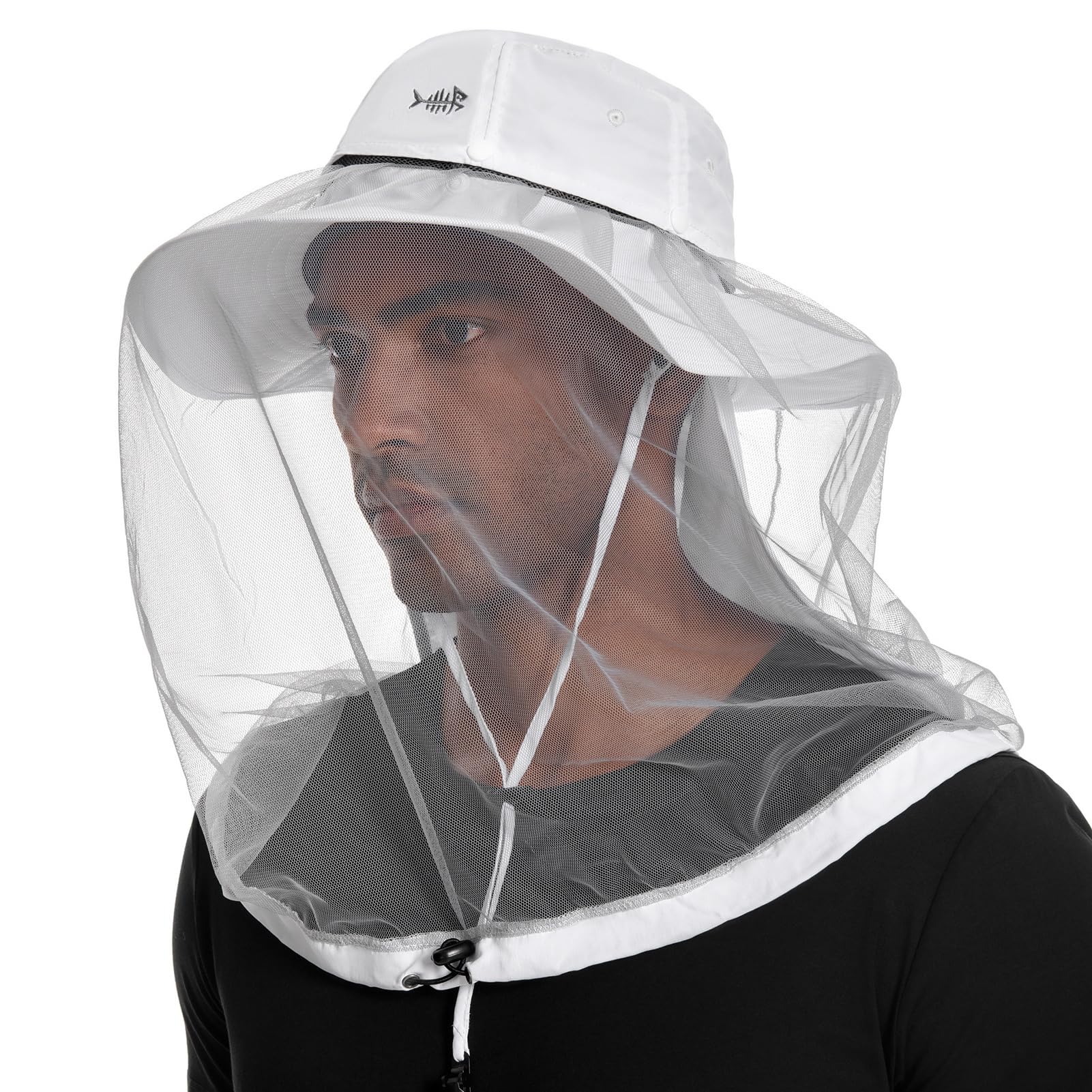 Bassdash UPF 50+ Sombrero para el Sol con mosquitera Oculta y Solapa para el Cuello para Hombres Mujeres al Aire Libre Pesca Senderismo Camping