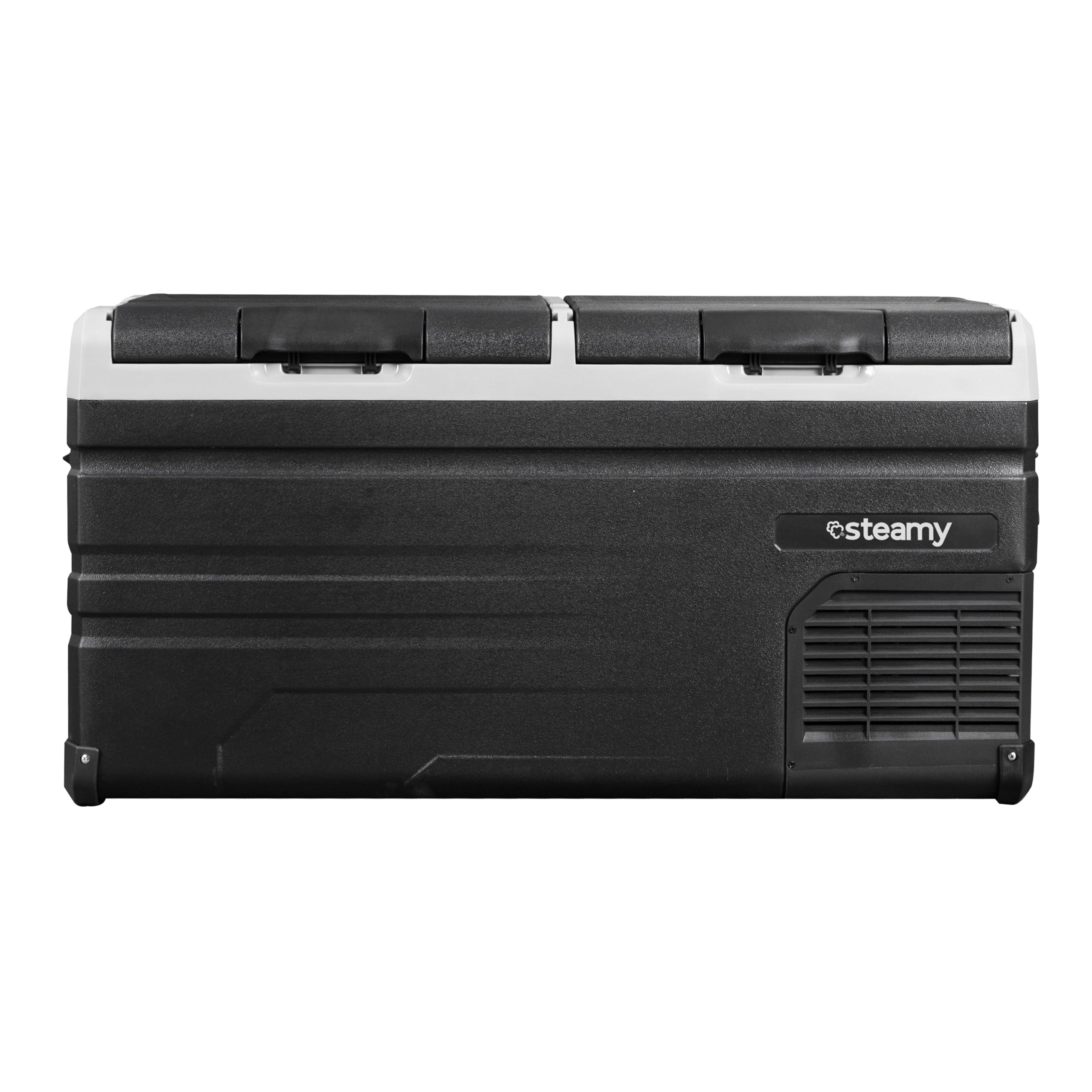 Steamy-E Single Zone 95, Nevera de compresor portátil eléctrica, 90 Litros, Negro, 12V / 230V, para Congelar y Enfriar de -20°C a +20°C, ideal para Camping