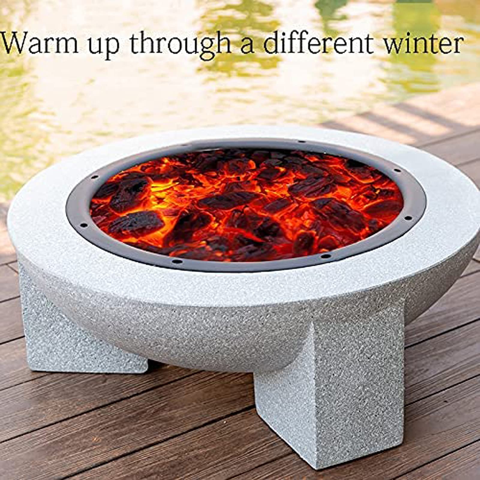 Pozzo Del Fuoco Kadai XL In Ferro E Acciaio - Braciere Da Giardino 60 Cm - Stile Antico