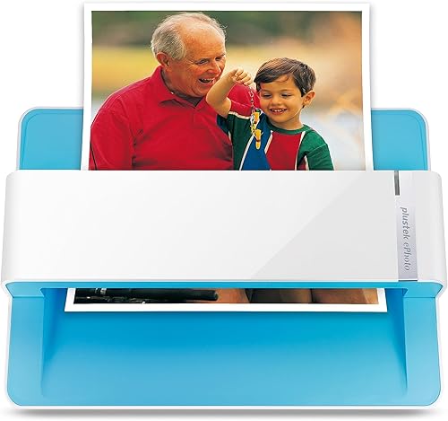 Plustek ePhoto Z300: escáner de fotos y documentos, escanee fotos de 4x6 en 2 segundos, con recorte automático y enderezado, use el sensor CCD