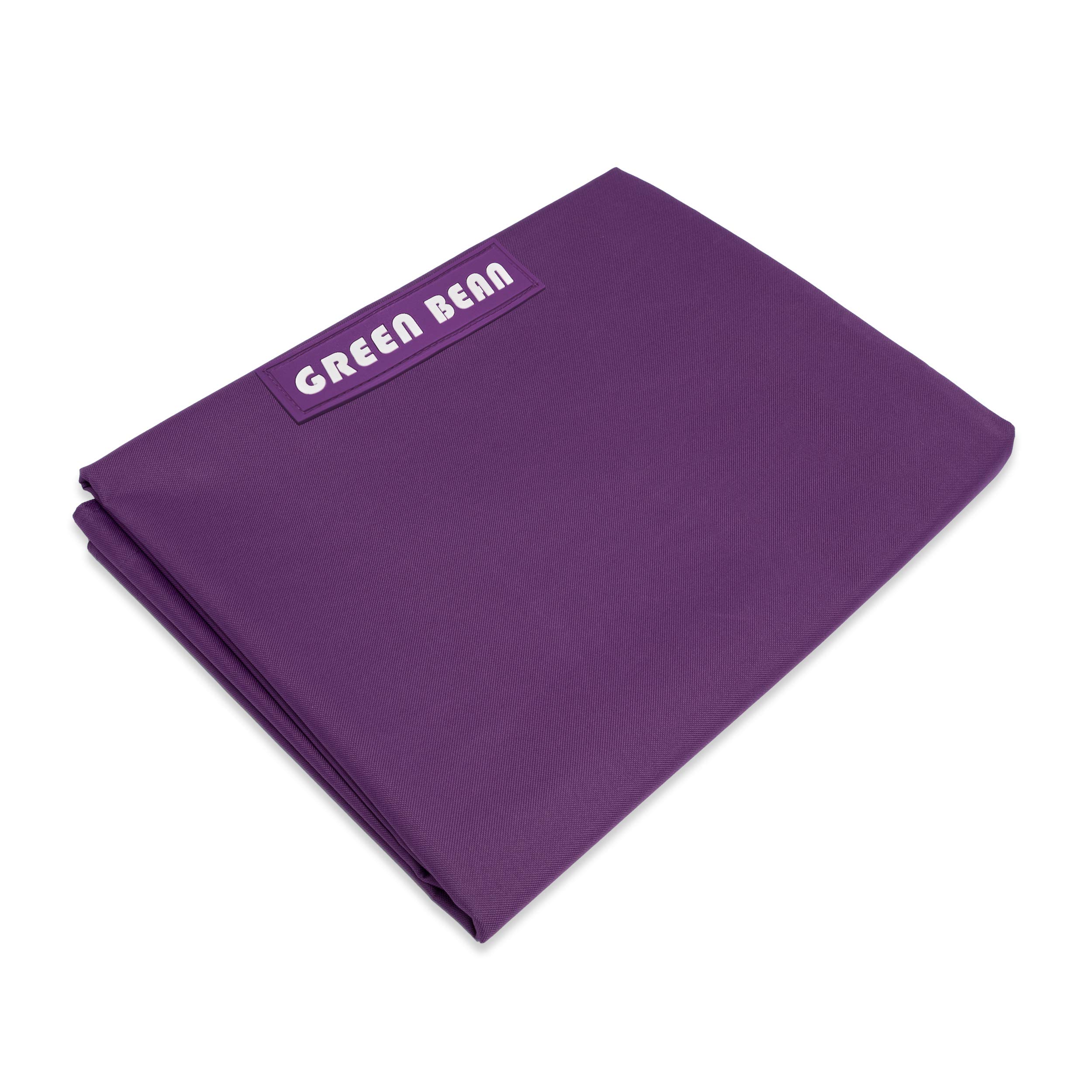 Green Bean© Square XL Housse de Pouf Géant 120x160 cm - PVC - Intérieur & Extérieur - Bean Bag - Sans Remplissage - Lounge Chair - Lavable - Mauve