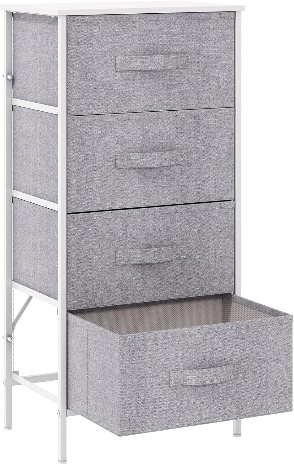 KU Syang Dresser with 4 Drawers Fabric Chest of Drawers with Large