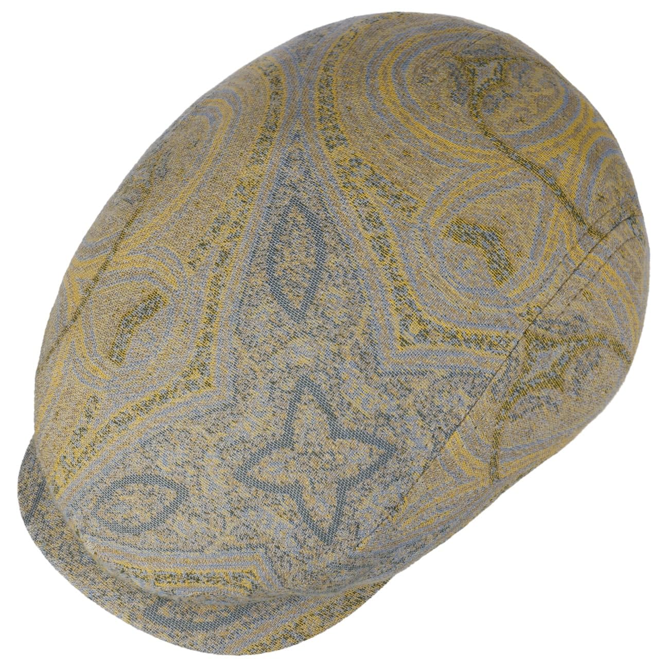 Stetson Belleview Driver Flat Cap Men Blue-Yellow 6 3/4-6 7/8