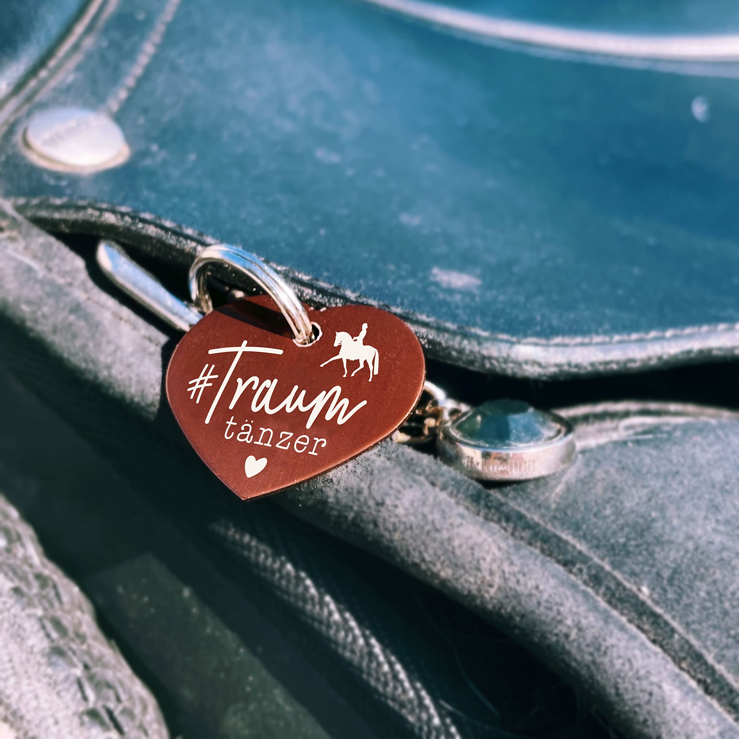 Soulhorse Horse Pony Dogs Lucky Tag Horse Tag Lucky Charm Pendant Halter Bridle Saddle Breastplate Keyring Talisman for Animals and People (Bronze - Image 3