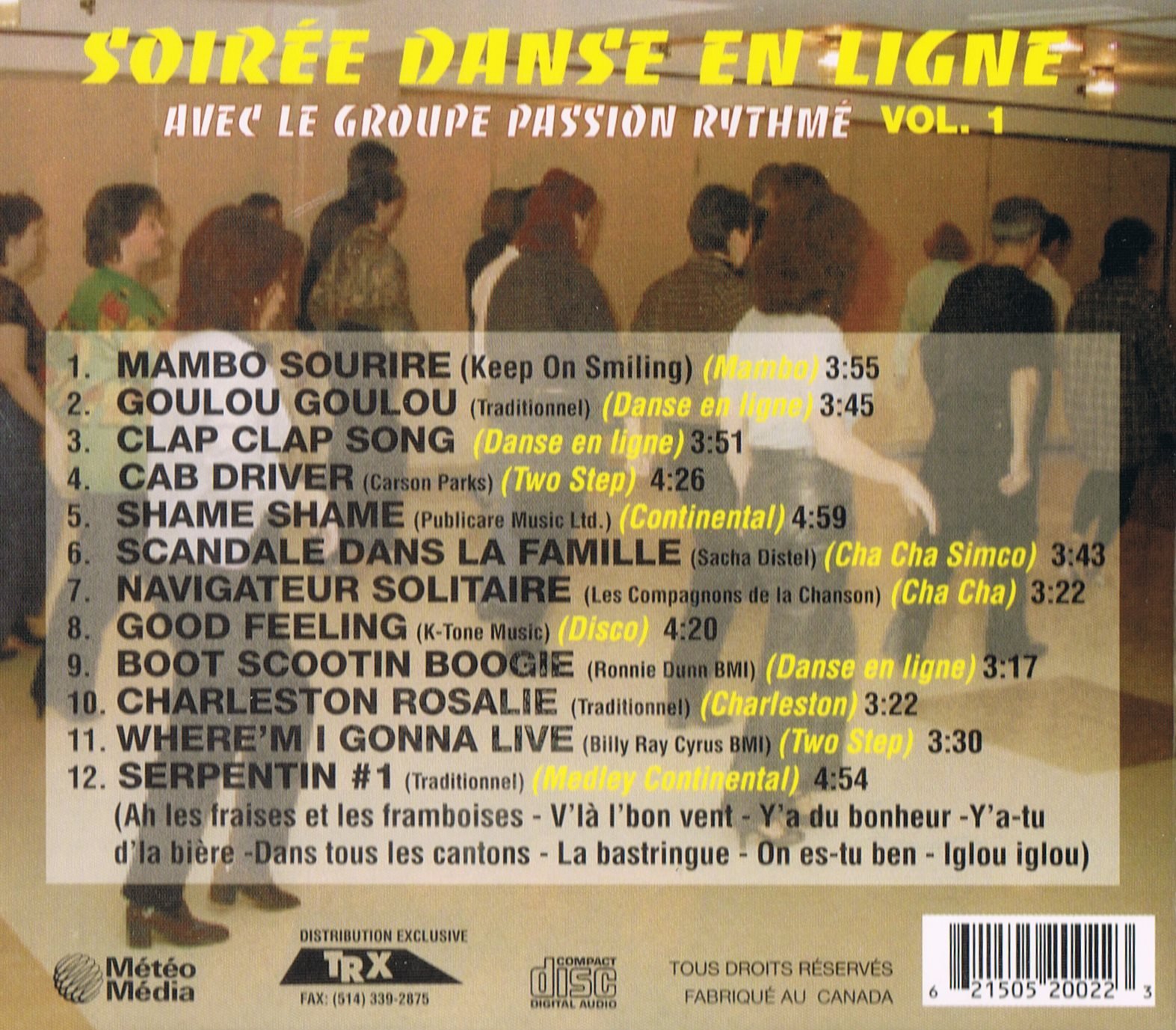 Soirée Danse En Ligne - Avec Le Groupe Passion Rhythmé Vol. 1 [Audio CD]