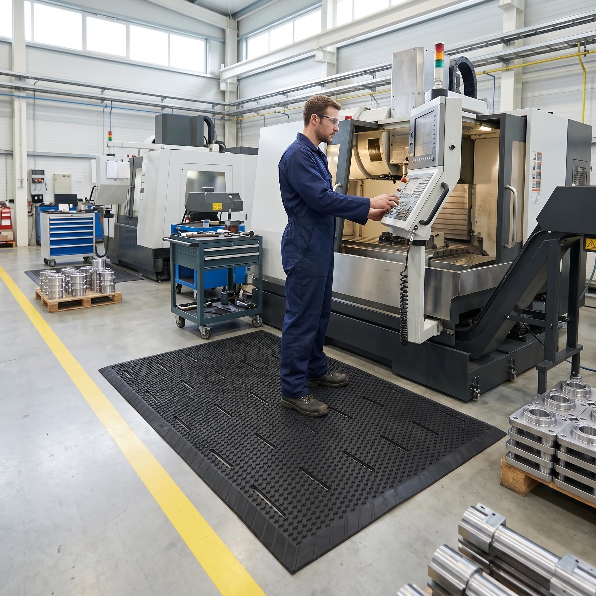 jxgzyy Paillasson d'entrée extérieure, tapis d'entrée robuste avec dos antidérapant, tapis en caoutchouc imperméable à profil bas, facile à nettoyer pour terrasse, entrée, noir