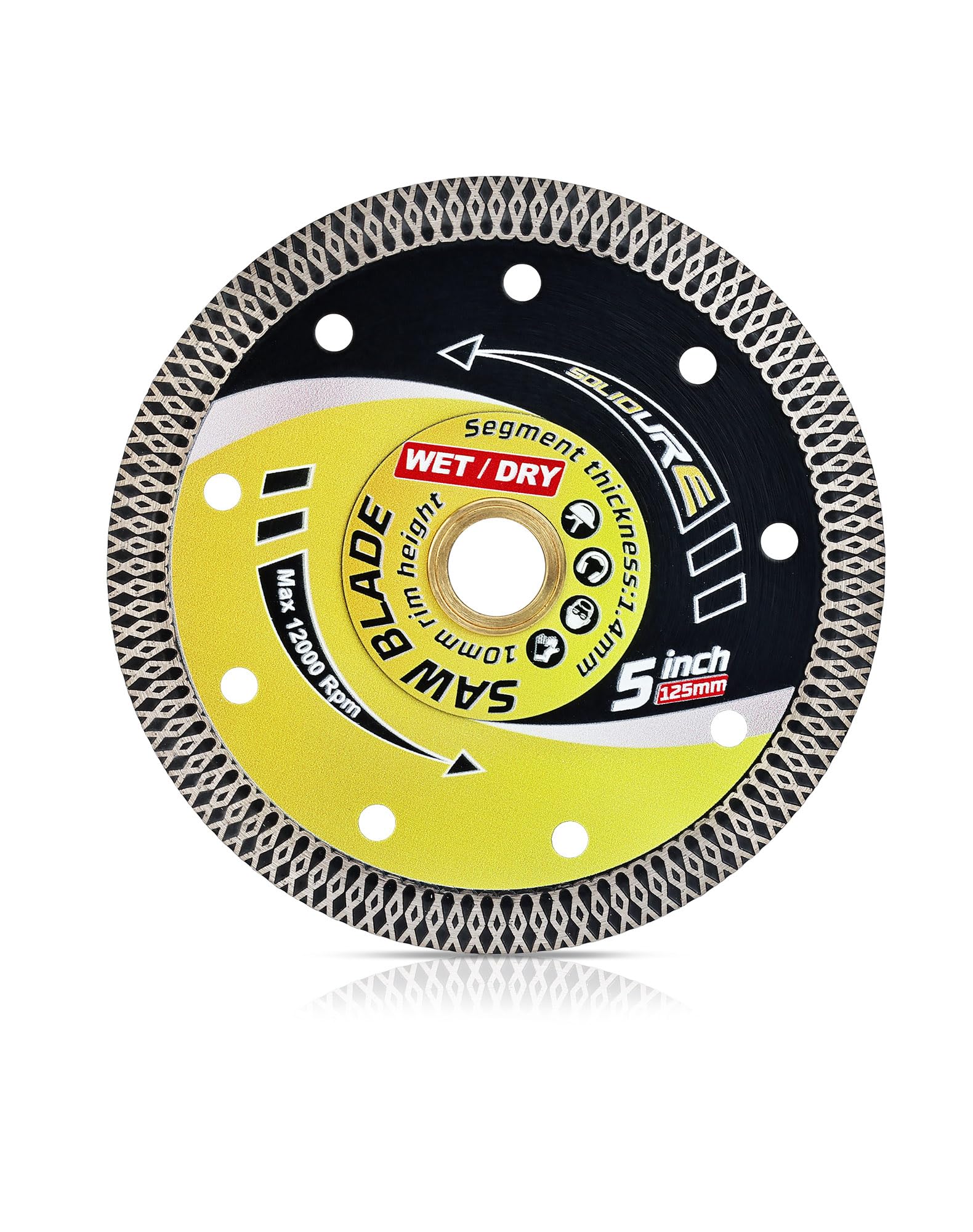 125mm Diamond Cutting Discs,Super Thin Ceramic Cutting Disc Cut on Porcelain,Granite,Marble,Concrete,Tiles,Stones,Bricks & Ceramics
