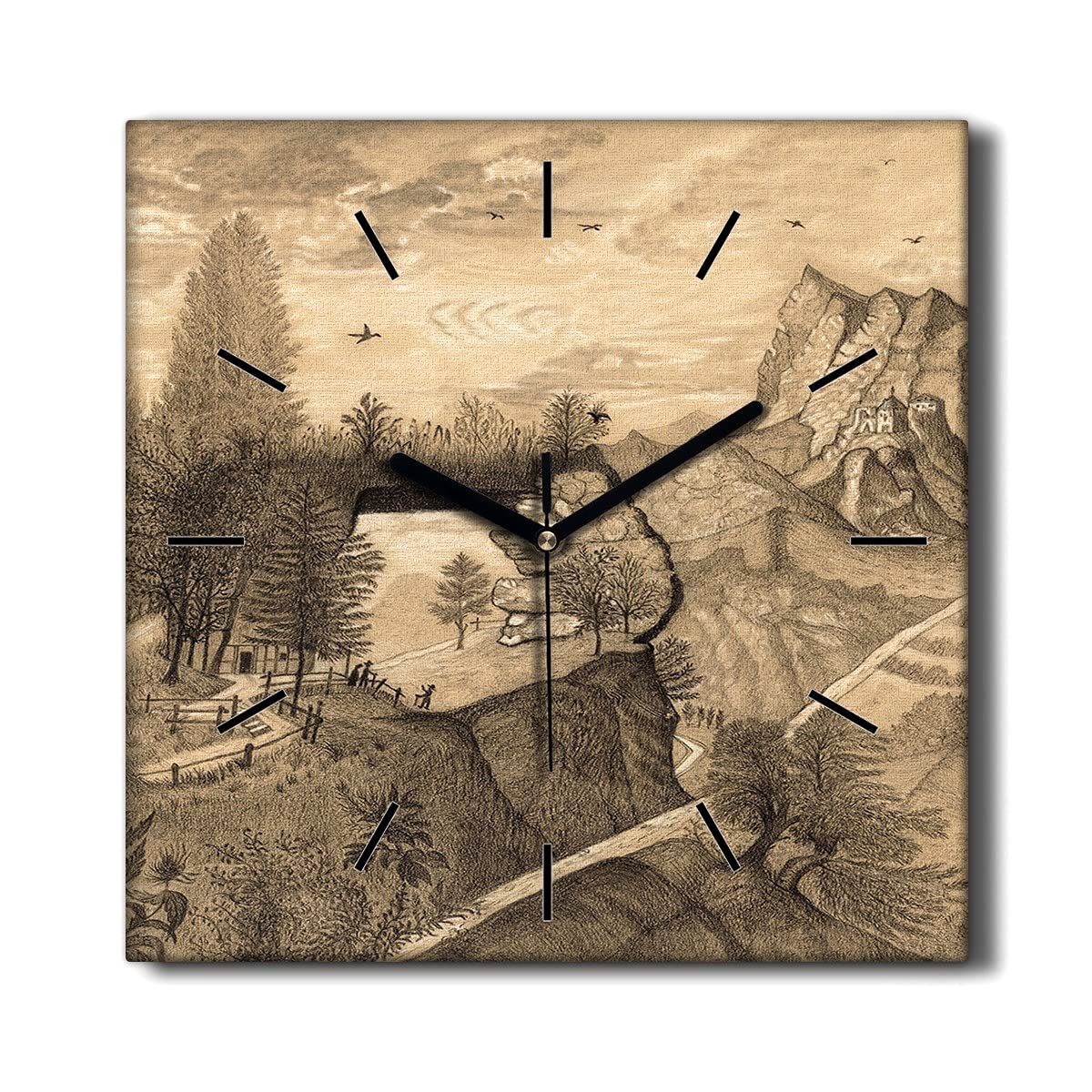 Horloge sur Toile Silencieuse Coloray 30x30cm pour En finir avec le Tic-Tac