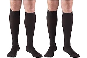 Truform 30-40 mmHg Compression Knee-High Dress Socks (Black, 2 Count)