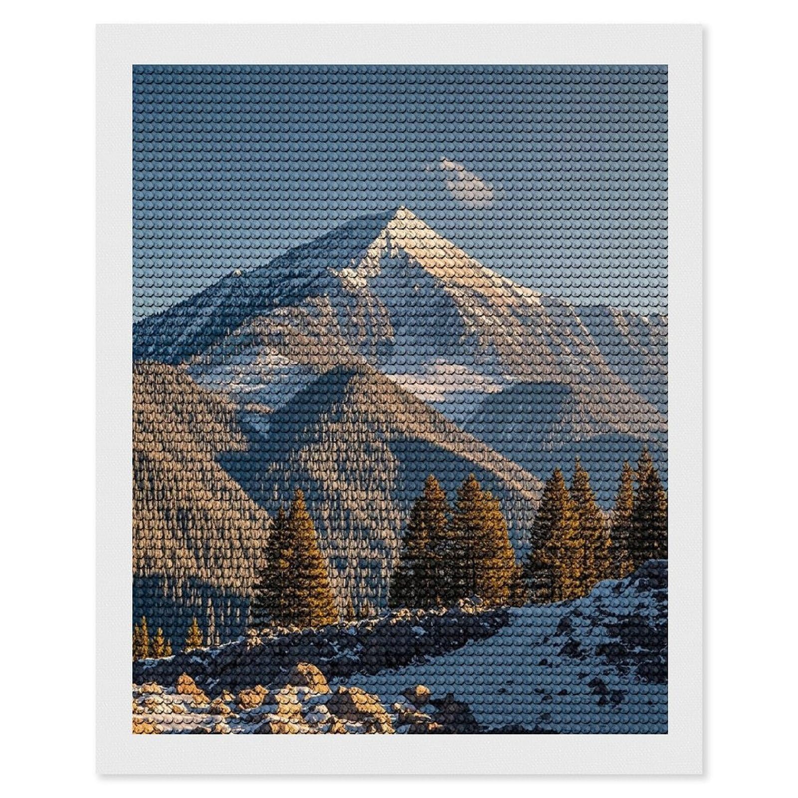FekiLoot Pikes Peak Colorado Diamond Painting Kits for Beginners DIY Diamond Art Kits for Adults Full Drill Round Diamond Dot Gem Art Painting Fun DIY Crafts for Home Kitchen Wall Decor Gift 16"x20"