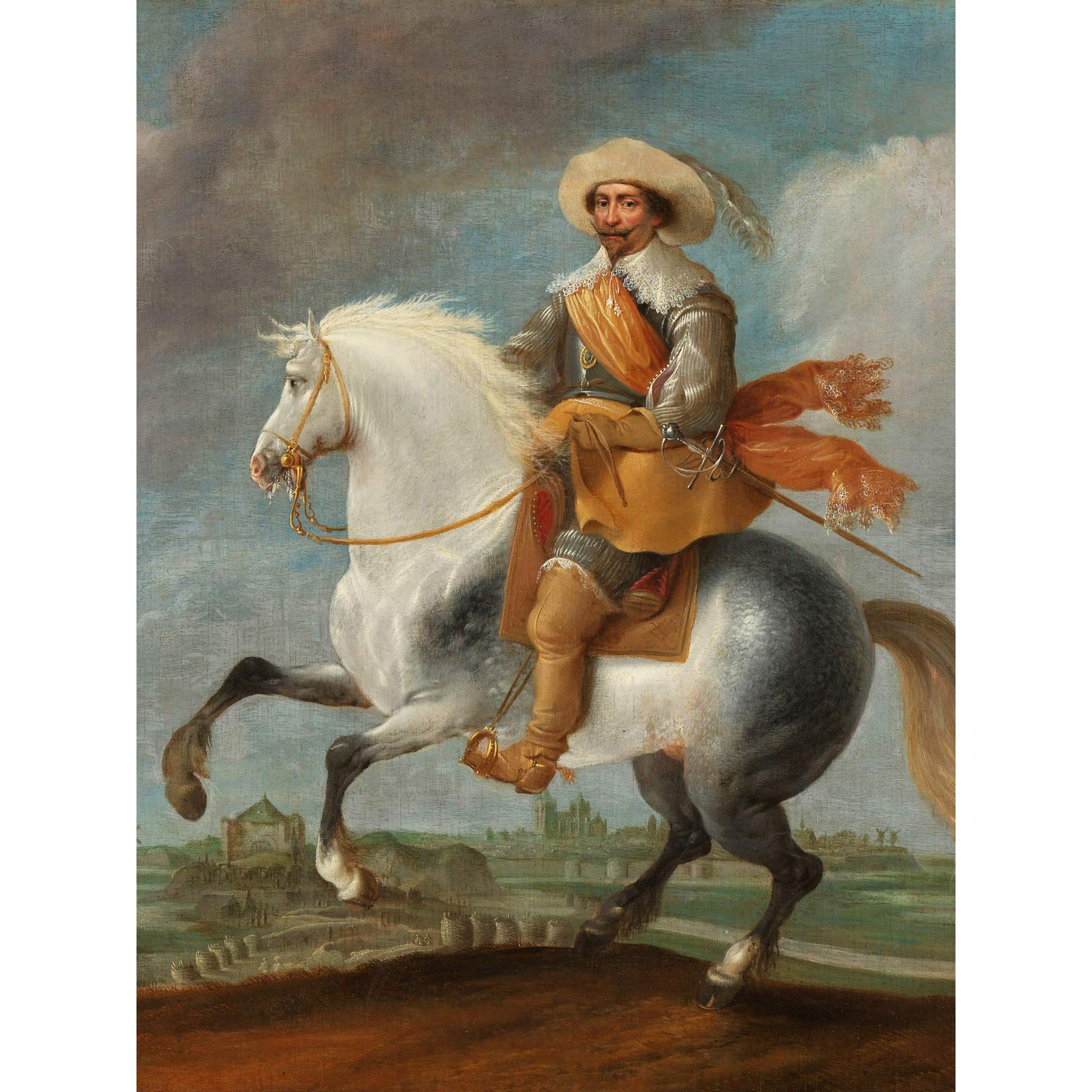 Artery8 Van Hillegaert Portrait Prince Frederick Henry Premium Wall Art Canvas Print 18X24 Inch