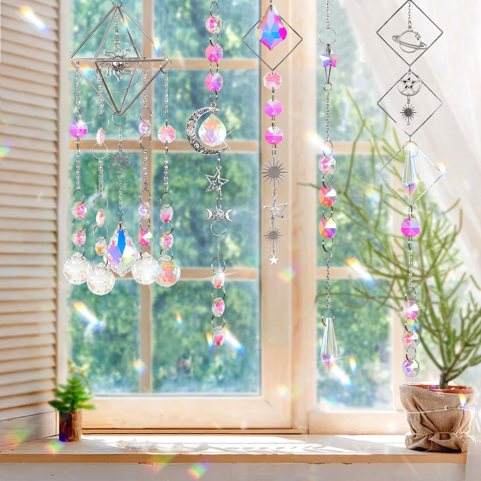 Acchiappa-Sole In Cristallo - 9 Pezzi Per Decorare Giardino E Finestre - Foto 6