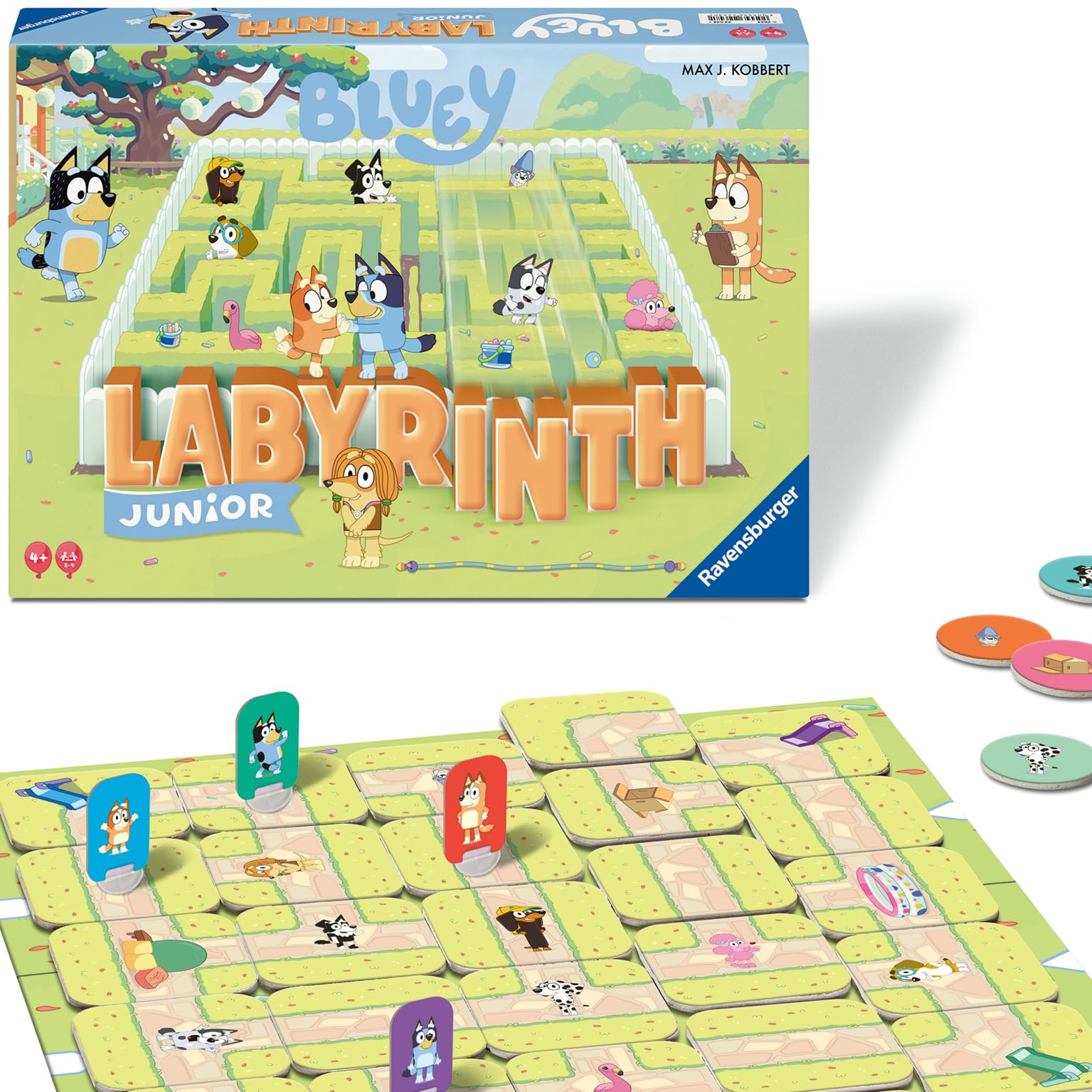 Ravensburger Bluey Toys and Gifts - Junior Labyrinth The Moving Maze Board Game for Kids Age 4 Years Up, Multicolor, 5.5 cm x 33.5 cm