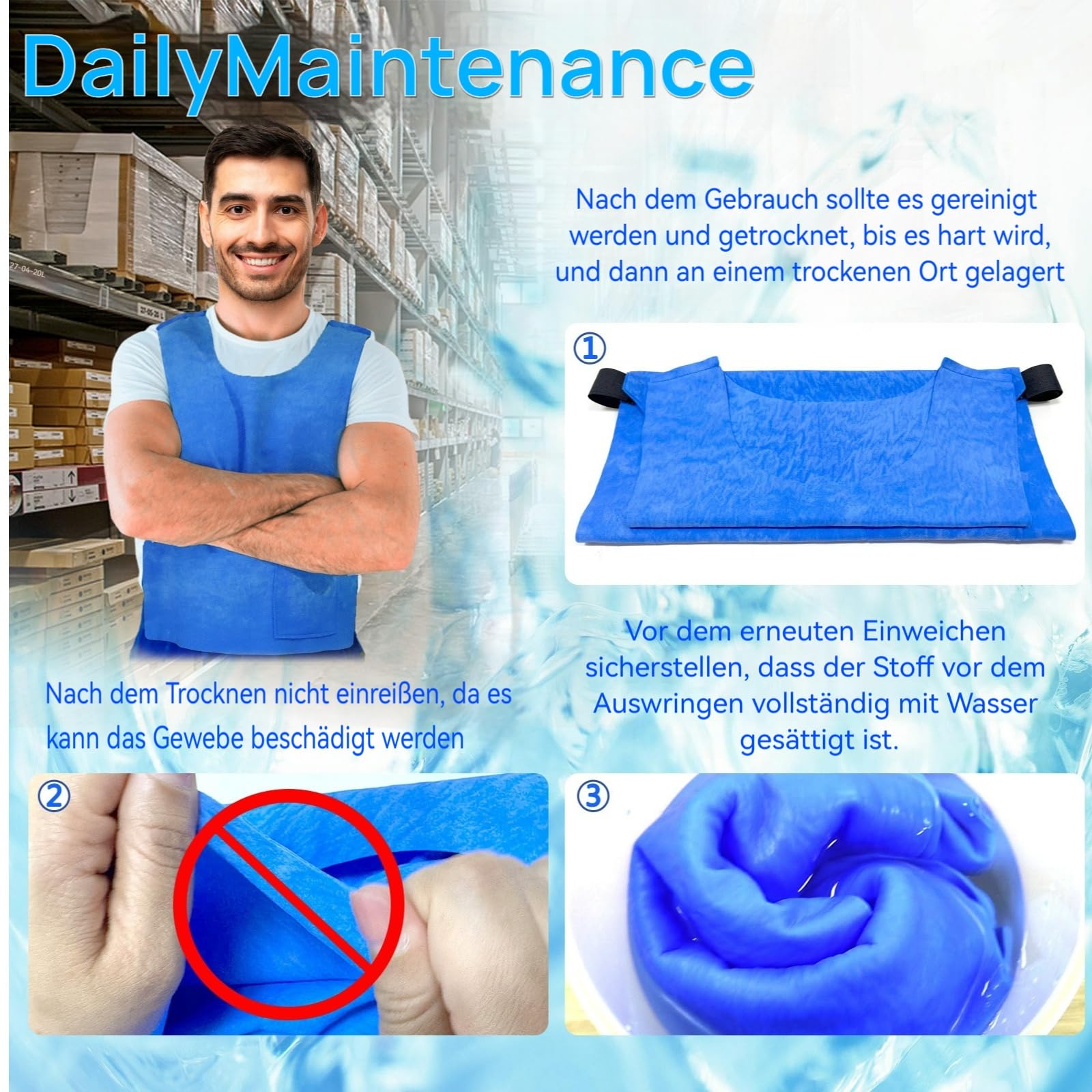 TeamSky Chaleco refrigerante para verano para hombre y mujer, chaleco de hielo transpirable para trabajo al aire libre, deportes y pesca