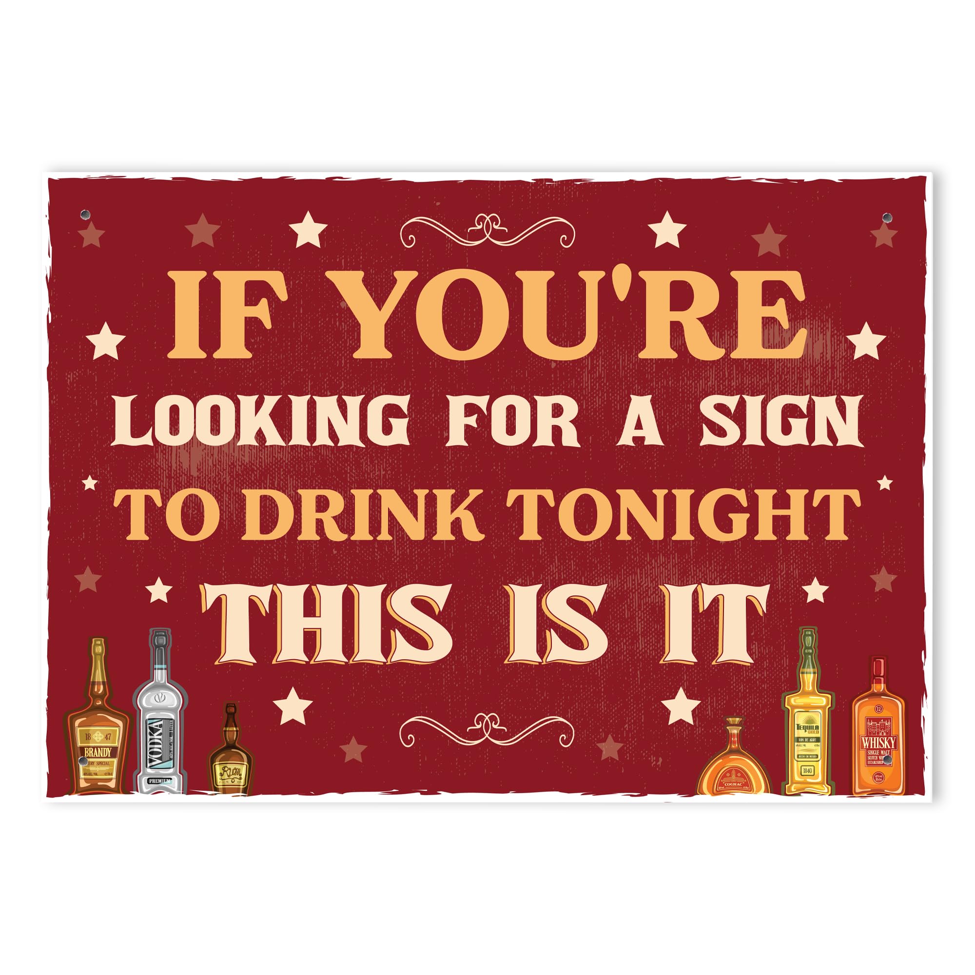 Red Ocean Humour Sign Funny Bar Wall Art Looking For A Sign To Drink Funny Novelty Home Bar Decor Gift For Men Women Bar Signs And Plaques