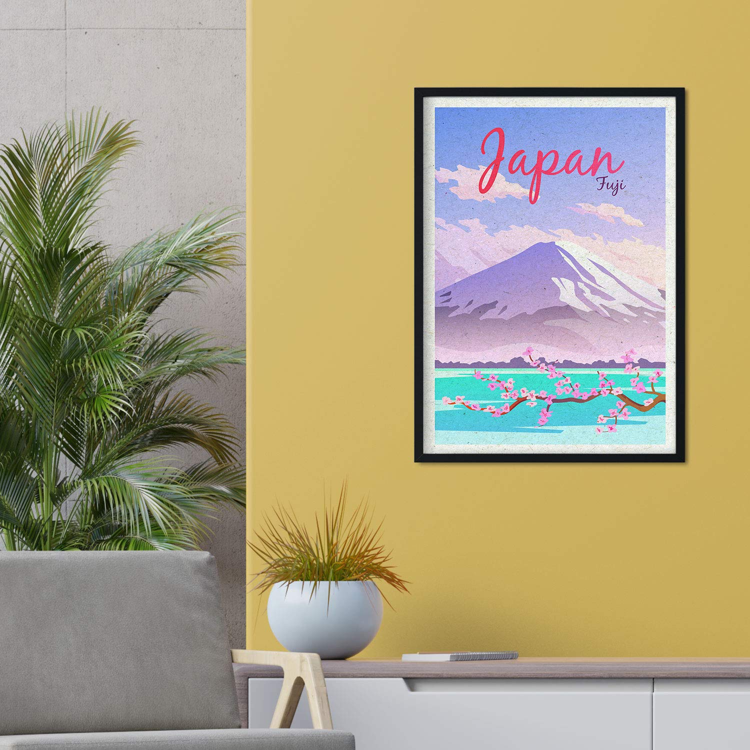 Affiche Vintage. Affiche Vintage De L'asie. Navires Et Grande Murale A4 Sans Cadre 87645251