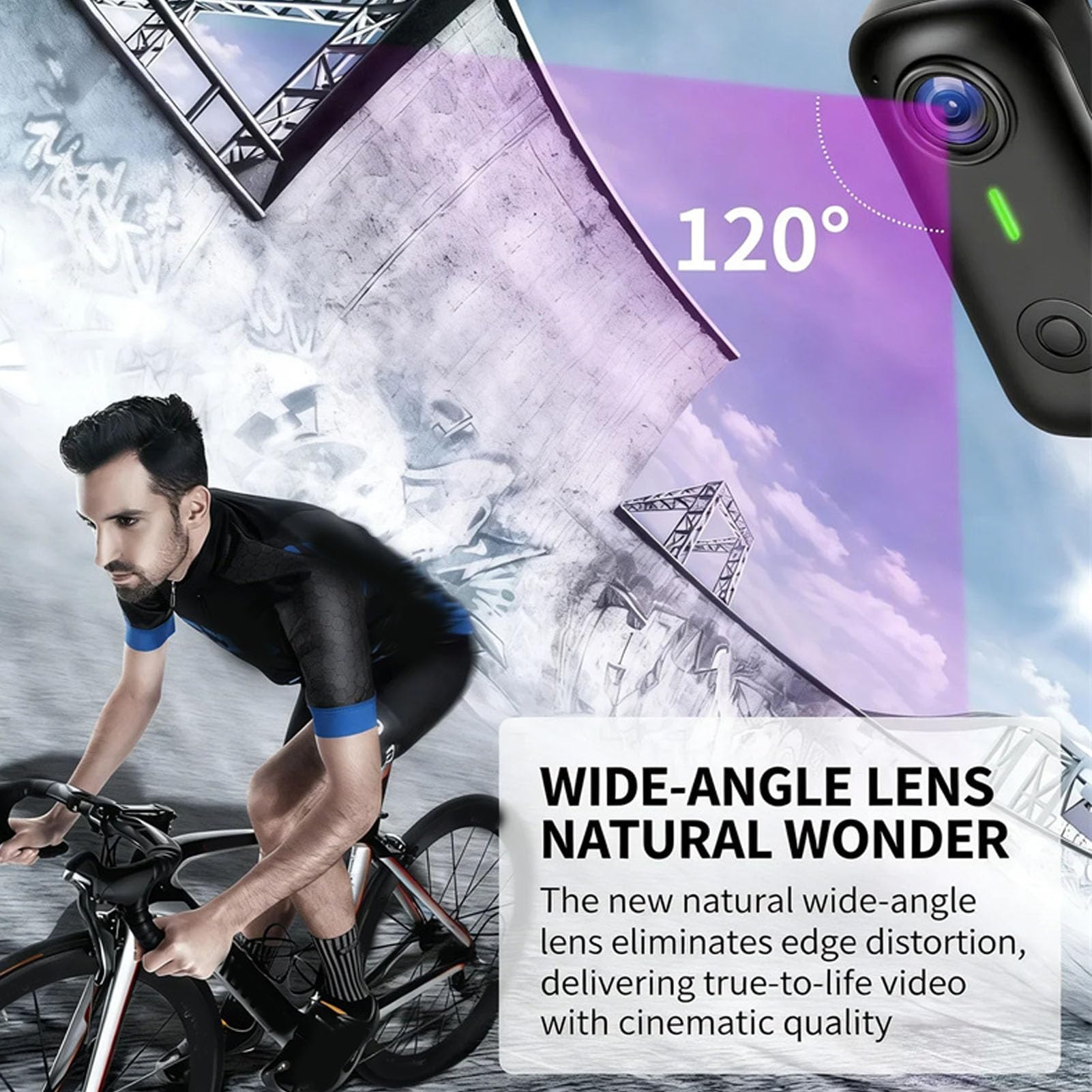 XUMIUZIY Mini Fotocamera 1080P con Corda Magnetica WiFi