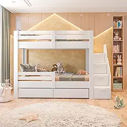 Beliche Infantil Star Plus com Grade de Proteção Casatema MadeiraOriginals Branco